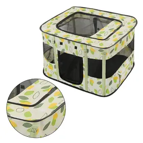 Meilleurs prix pour Maison pour chat pliable Fenêtre de toit amovible Respirante Salle d'accouchement pour chat Parc pour chien pour fournitures pour animaux de compagnie M 70x55x45cm / 27.6x21.7x17.7in vert