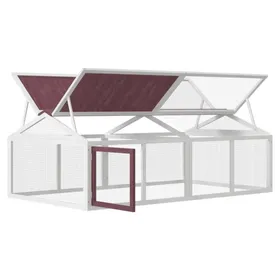 Meilleurs prix pour Enclos pour animaux - Fydun - Moka - Bois massif de pin - 200x112,5x74 cm - Pour rongeurs