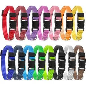 Comparer les prix de Colliers nylon chat et chiot lot de 15 réglable S 17 5-26 cm boucle anti-étranglement dégagement rapide anneau en D nouveau-né
