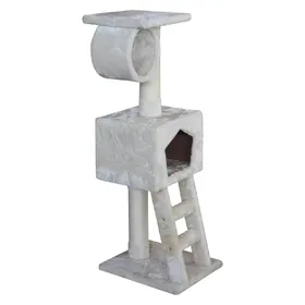 Meilleurs prix pour Jouet Chat - EBI griffoir Classic Abigail crème - 36 x 30 x 109 cm