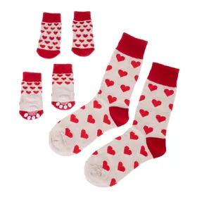 Meilleurs prix pour Chaussettes à cœurs "Chien et maître" TIAKI - lot : chaussettes pour le maître et pour le chien