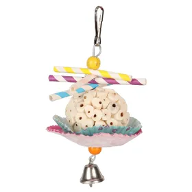 Meilleurs prix pour Gâteau Jouet de Foraging pour Oiseaux Comestible Doux Soulagement de l'Ennui Perroquet Déchiquetage Jouet à Mâcher pour Cockatiel Perruche Ondulée beige