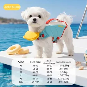 Comparer les prix de Gilet de sauvetage pour chien/chat d'été EPE Gilet flottant Portable Super Grand Flottabilité Maillot de bain Vêtements pour chien de petite et moyenne taille (as the picture,XS--1.5-2.5kg) gray