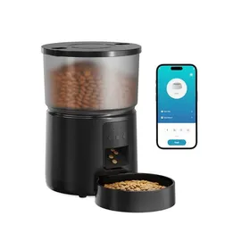 Meilleurs prix pour Distributeur Croquettes Chat Automatique - 5G/2 4G WiFi - Contrôle App Enregistrement Vocal Double Alimentation Grande Capacité