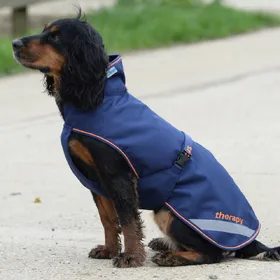 Comparer les prix de Bucas Therapy Dog Rug - Marine/Orange 0g - Couverture pour chien - Taille 50