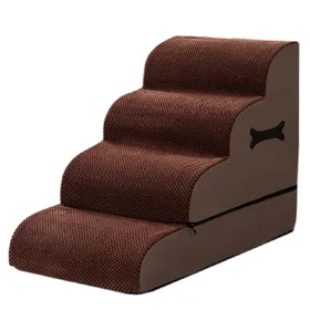 Meilleurs prix pour Escalier pour chien à 4 niveaux, rampe antidérapante pour lit haut et canapé, fermeture éclair, amovible et interchangeable black