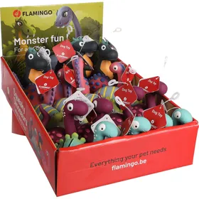 Meilleurs prix pour Jouet Puga Dinosaure Flamingo pour chien - Lot de 3x S - coloris aléatoire