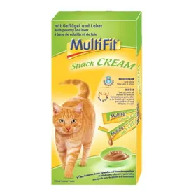 Meilleurs prix pour MultiFit Crème snack 11x7x15g Volaille, foie et biotine