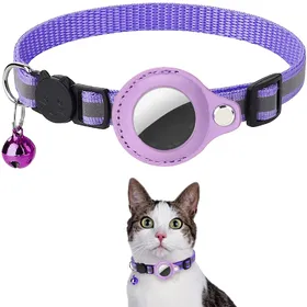 Comparer les prix de Porte-étiquette d'air pour chat, collier à bandes réfléchissantes détachables, collier réglable pour chaton, collier étanche pour chat, étui pour étiquette d'air pour animaux de compagnie