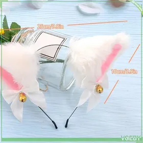 Comparer les prix de Bandeau oreilles de chat - FAFEICY - Cosplay peluche - Noir - Taille unique - Clochette et rubans