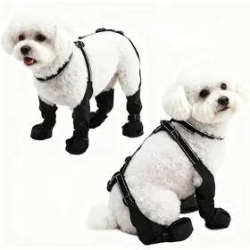 Comparer les prix de Chaussures antisalissure et antidérapantes pour chien - Protège les pattes, polyester resp