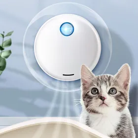 Meilleurs prix pour Purificateur d'odeurs intelligent pour chat, désodorisant pour litière de chat, toilettes pour chien, purificateur d'air rechargeable, outil de nettoyage de désodorisation pour animaux de compagnie blanc