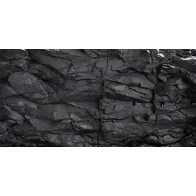 Comparer les prix de Décor Fond dAquarium 91x50 cm Toile/Vinyle Pierre Noire Roche - pour Aquarium et Terrarium