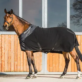 Comparer les prix de Back on Track Couverture polaire Supreme avec anneaux en D - Noir - Taille 145