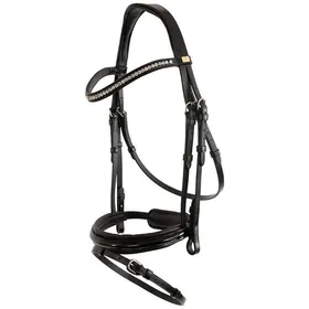 Comparer les prix de Bridon déquitation anatomique BR Equitation Hexham - noir/argent - Noir - Full
