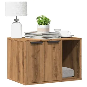 Meilleurs prix pour Vidaxl Meuble De Bac À Litière Pour Chat Chêne Artisanal 60x40x40 Cm