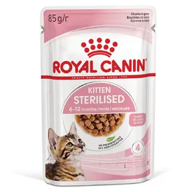 Meilleurs prix pour 96x85g Sterilised Kitten en sauce Royal Canin - Pâtée pour chat