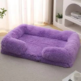Comparer les prix de Lit orthopédique apaisant pour grand chien en mousse à alvéoles et mousse à mémoire de forme pour grand chien avec fond antidérapant et housse amovible lavable XL 100x60x18cm