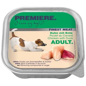 Meilleurs prix pour PREMIERE Finest Meat nourriture humide pour chien, adulte Poulet et canard 10x150 g