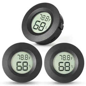 Meilleurs prix pour Lot de 3 mini hygromètres et thermomètres dintérieur et dextérieur  pour maison bureau reptiles voiture serre