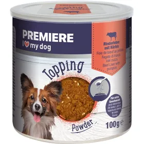 Meilleurs prix pour PREMIERE Topping Powder 6 x 100 g Foie de bœuf au potiron