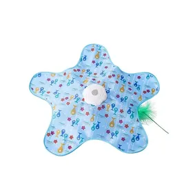 Meilleurs prix pour Jouets Interactifs Rechargeables pour Chat, Jouets Durables Cache-Cache pour Chat avec Plumes Cachées Mobiles, Jouet Automatique pour Chaton pour Chat white