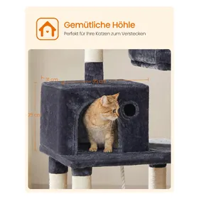 Comparer les prix de Feandrea Kitty (143 cm, Gris foncé), Arbre à chat