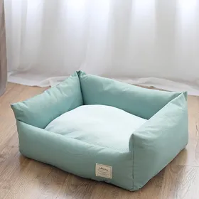 Comparer les prix de Niche pour animaux de compagnie quatre saisons en coton, chaise longue pour chien, coussin pour petits et moyens chiens et chats, amovible et lavable, panier pour chiots M 60x50x23cm