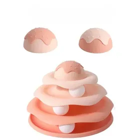 Comparer les prix de Jouet pour animaux de compagnie, balle rotative, jouet pour chat, toboggan rotatif, fournitures pour chiens et chats, jouet interactif pour chat avec balle rotative et toboggan rotatif rose