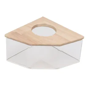 Meilleurs prix pour Boîte de bain pour hamster ventilateur à angle droit acrylique salle de bain sûre pour hamster sable pour petit animal de