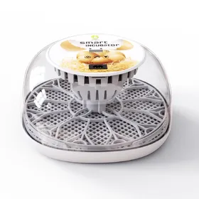 Meilleurs prix pour Incubateur d'oeufs pour l'éclosion avec rotation automatique des oeufs lampe de Test d'oeufs Led couvercle transparent facile à laver 12 US Plug gray