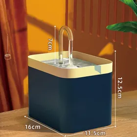 Comparer les prix de Fontaine à eau automatique pour chat - Phoesky - 1 5 L - Bleu marine - 3 modes de débit - 16x11 5x12 5 cm