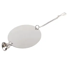 Comparer les prix de Cage pour animal de compagnie en acier inoxydable avec miroir et cloche Perroquet Jouant Suspendu Jouet à mordre type chaîne white