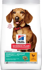 Meilleurs prix pour Hill's Science Plan Canine Perfect Weight Adult Small & Mini croquettes pour chien de petite taille au poulet