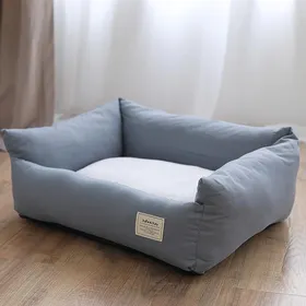 Comparer les prix de Niche pour animaux de compagnie quatre saisons en coton, chaise longue pour chien, coussin pour petits et moyens chiens et chats, amovible et lavable, panier pour chiots S 55x45x20cm gray