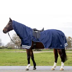 Comparer les prix de Couvre-reins HKM avec couvre-cou amovible - bleu foncé