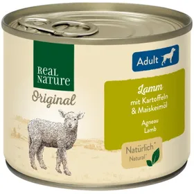 Comparer les prix de REAL NATURE Adult Agneau aux pommes de terre 6x200 g