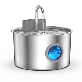 Comparer les prix de Fontaine à Eau Chat 32L en Acier Inox - Distributeur Automatique avec Détecteur - Rechargeable Type-C