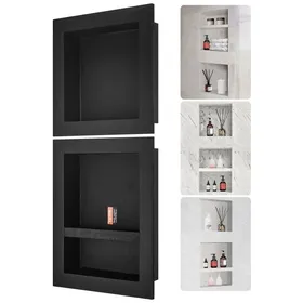 Meilleurs prix pour Niche Douche Encastrable - VEVOR - Niche Douche Encastrer Mur 40,6x40,6/40,6x50,8 cm 3 Étagères Salle de Bain