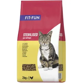 Comparer les prix de FIT+FUN nourriture sèche pour chat adulte stérilisé avec volaille 2 kg
