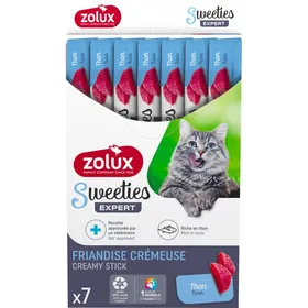 Comparer les prix de Friandise pour chat crémeuse au thon Zolux Sweeties (x7)