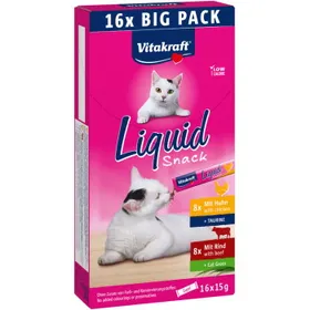 Meilleurs prix pour Vitakraft Liquid Snack multipack snack pour chat (16 x 15 g) 1 paquet