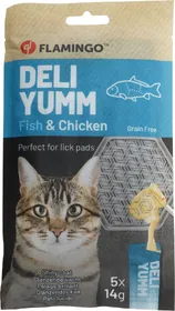 Comparer les prix de FLAMINGO Deli Yumm friandise crémeuse soin du pelage pour chat - 5x 14g