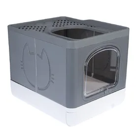 Meilleurs prix pour Maison de toilette TIAKI Hop-In Jax pour chat gris foncé