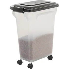 Meilleurs prix pour Boîte Croquettes Chien Hermétique Roulettes 18L Couvercle Étanche Joint sans BPA Pelle Incluse - Bac Rangement Chien et Chat