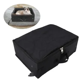 Meilleurs prix pour Boîte à litière pour chat - SURENHAP - Portable - Couvercle zippé - Poignée pratique - Tissu Oxford