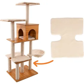 Comparer les prix de Coussin première plate-forme pour Arbre à chat MDF 140cm Zolia Shun - 43x35cm