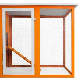 Comparer les prix de Poulailler dextérieur en bois - WIENS - 192x75x103 cm - Brun - Toit étanche vert - Rampe antidérapante