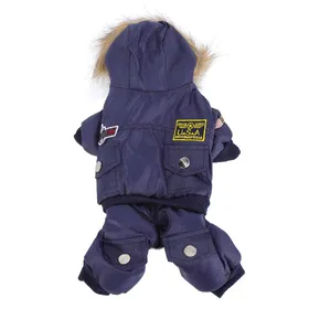Meilleurs prix pour Manteau d'hiver à capuche pour chien, tendance, mignon, épais, automne-hiver, veste d'hiver pour chien de petite et moyenne taille S(for 2-4kg) bleu
