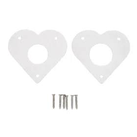 Meilleurs prix pour Protection de nichoir Portail en métal Aluminium Trou de 28 mm 32 mm de diamètre Forme de cœur Protection de nichoir en métal white